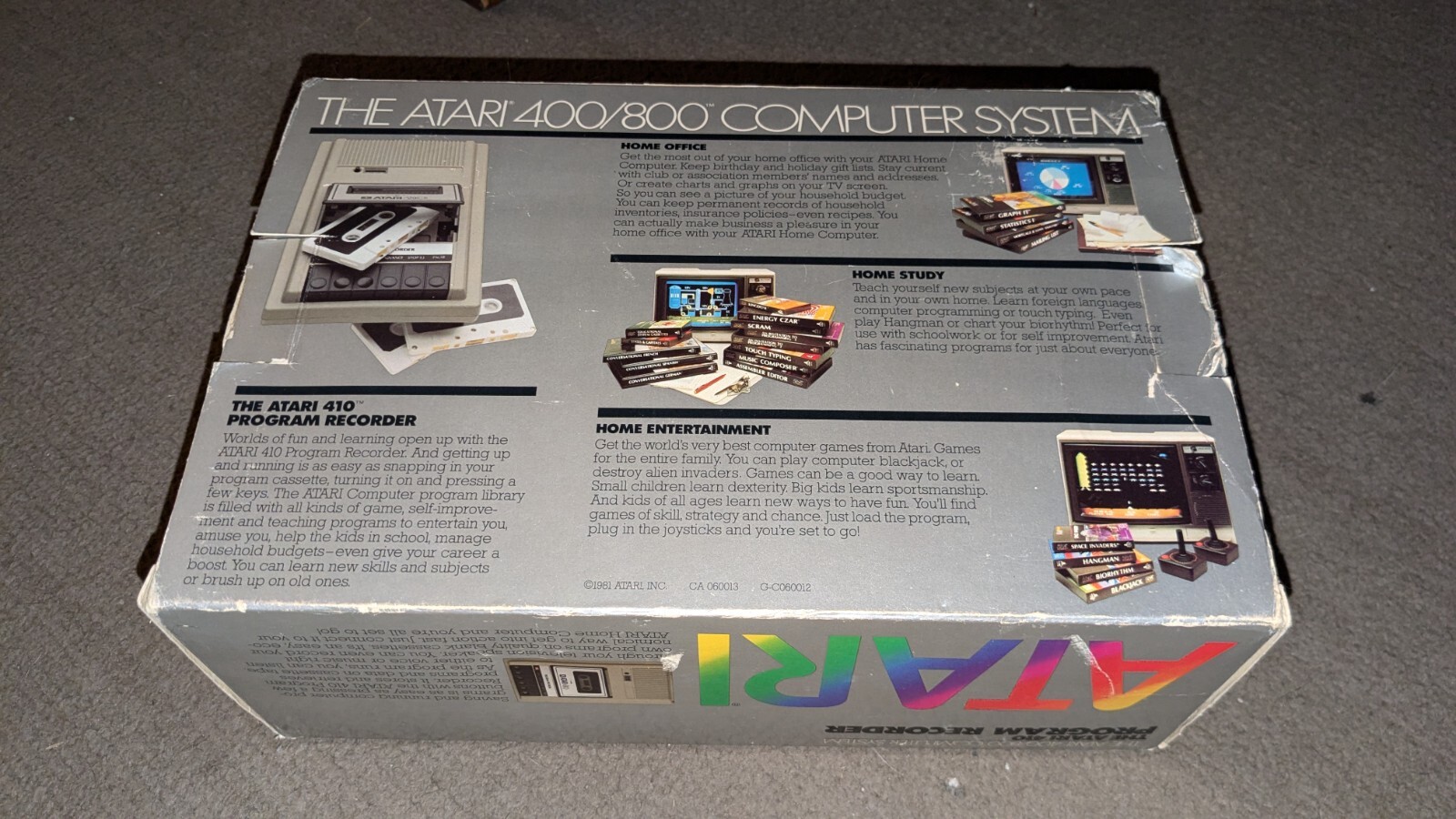 Atari 600XL Home Computer Complete W/ Manual And Hook Ups Game Is Master type