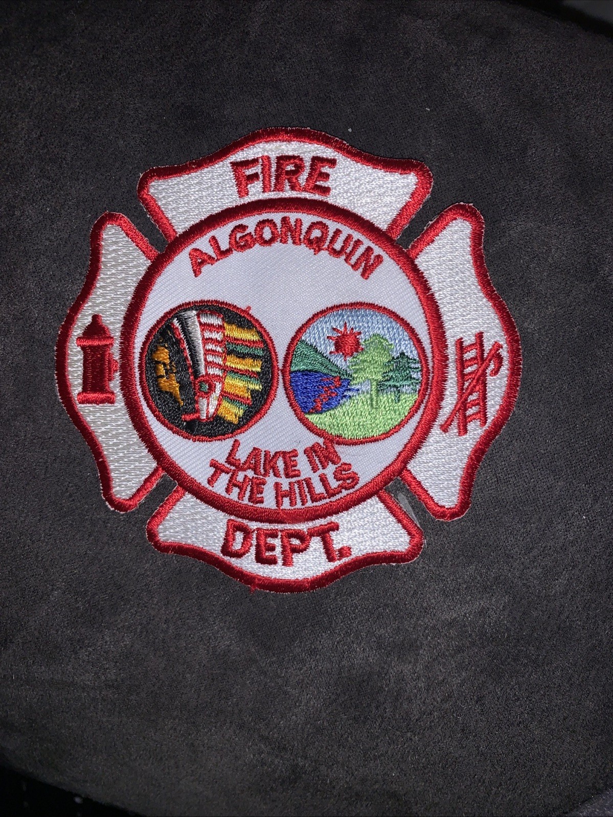 Algonquin Fire Lake in the Hills Illinois IL Patch F7 VINTAGE