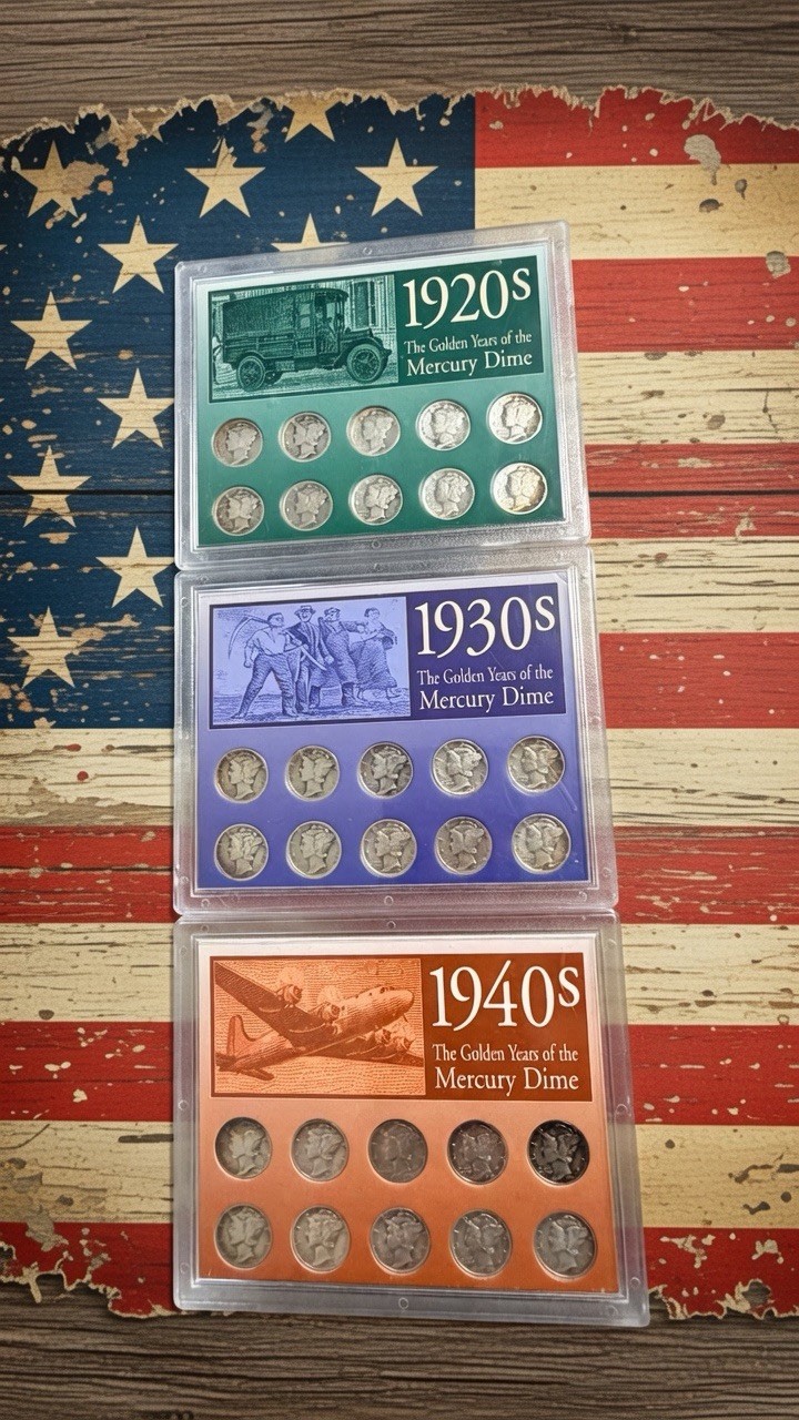 🔥Mercury Dime Sets 1920,1930,1940s~31 Total w/ Awesome TONERS~🌟🌟BONUS 1921 D