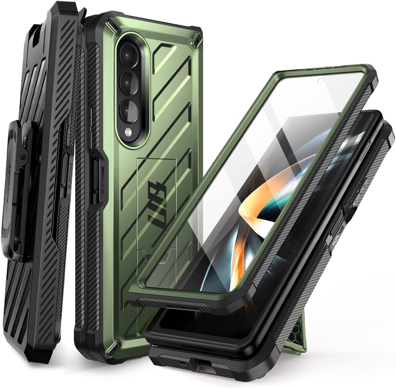 For Galaxy Z Fold 4 5G,SUPCASE Dual Layer 360 Case Full Body Screen Cover,Guldan