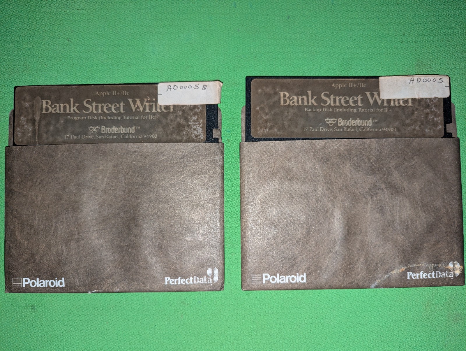 Set of original Broderbund Bank Street Writer disks for Apple II+ / IIe