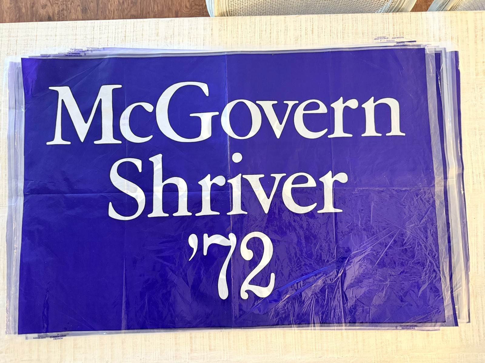 30 Original 1972 George McGovern & Sargent Shriver Presidential Campaign Signs