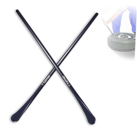 2 PCS 30" 33220 Heavy Duty Tire Iron Set - Solid Steel Tire Spoons 2pcs（30in）
