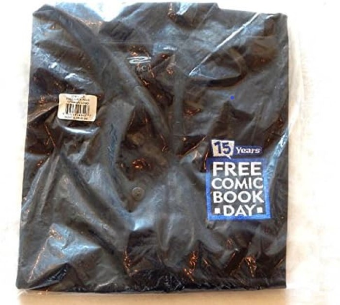 Free Comic Book Day 15th Anniversary Black Polo Shirt Size Small - New! Sealed!