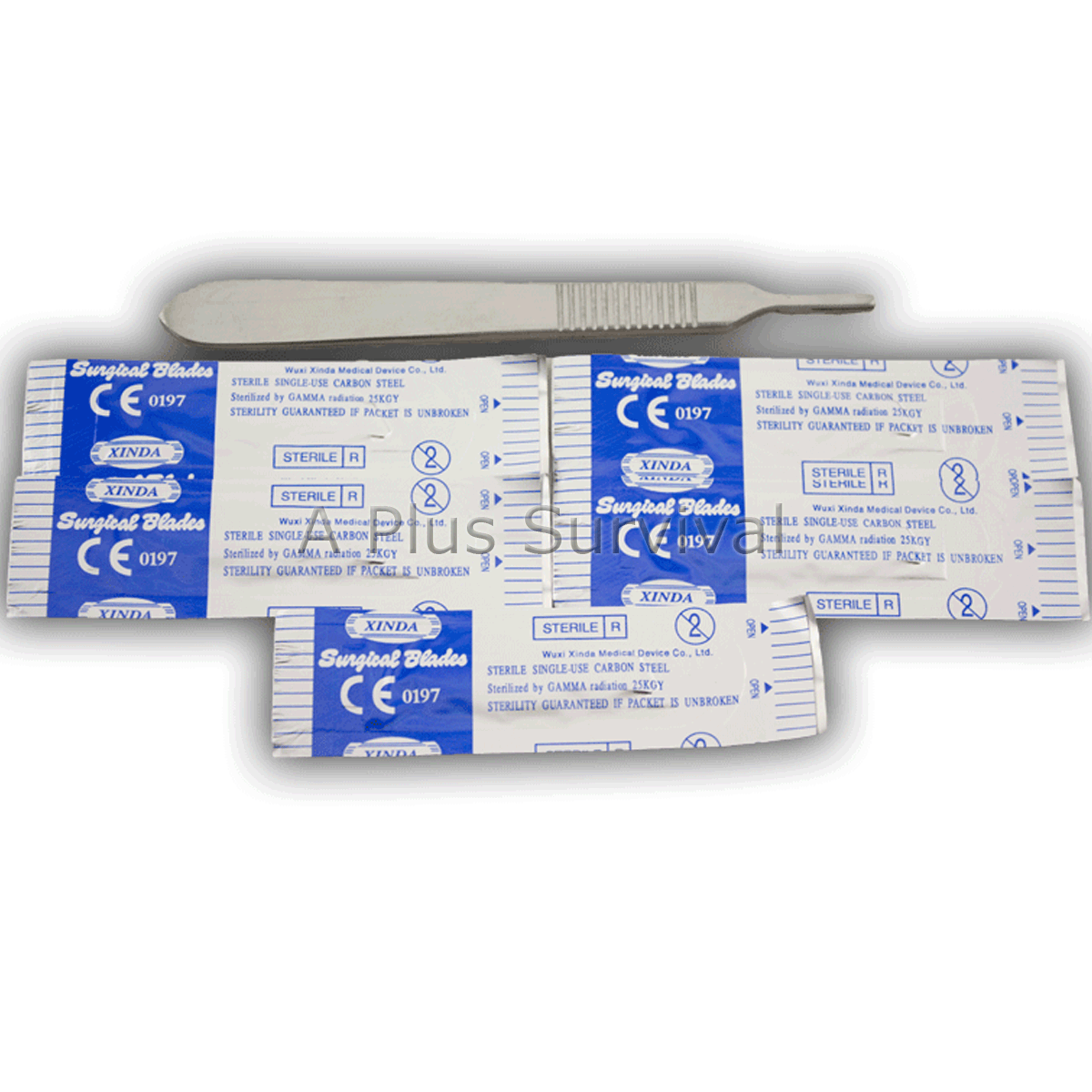 Scalpel Handle and 5 Blades #11 - Sterile Individually Wrapped Quality