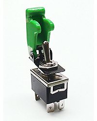 Safety Toggle Switch DPST 20 Amp " Green "