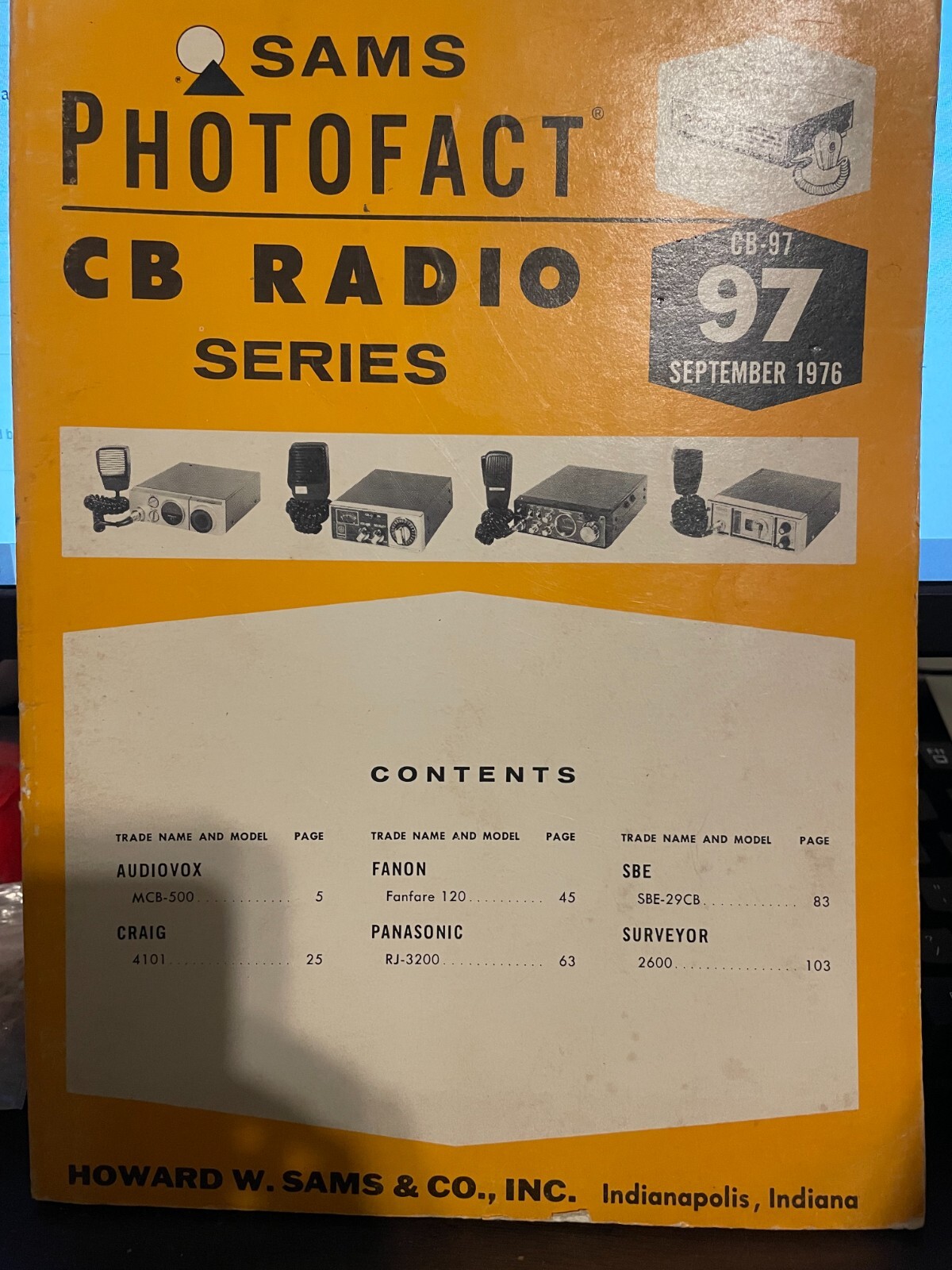 SAMS PHOTOFACT CB RADIO SERIES VOL.97 June 1976 1st Ed 2nd  PRINTING SHIPS FREE