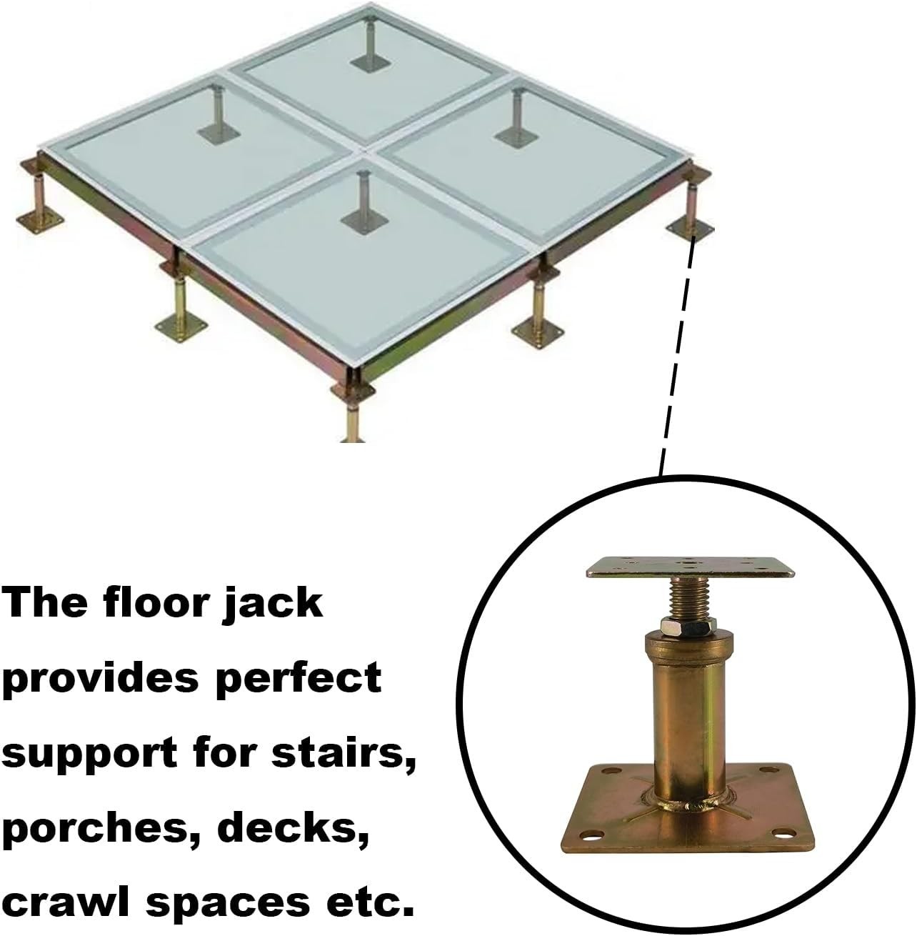 Adjustable 4 1/3" - 7" House Floor Jacks Mini Screw Post Pole for Leveling, G...