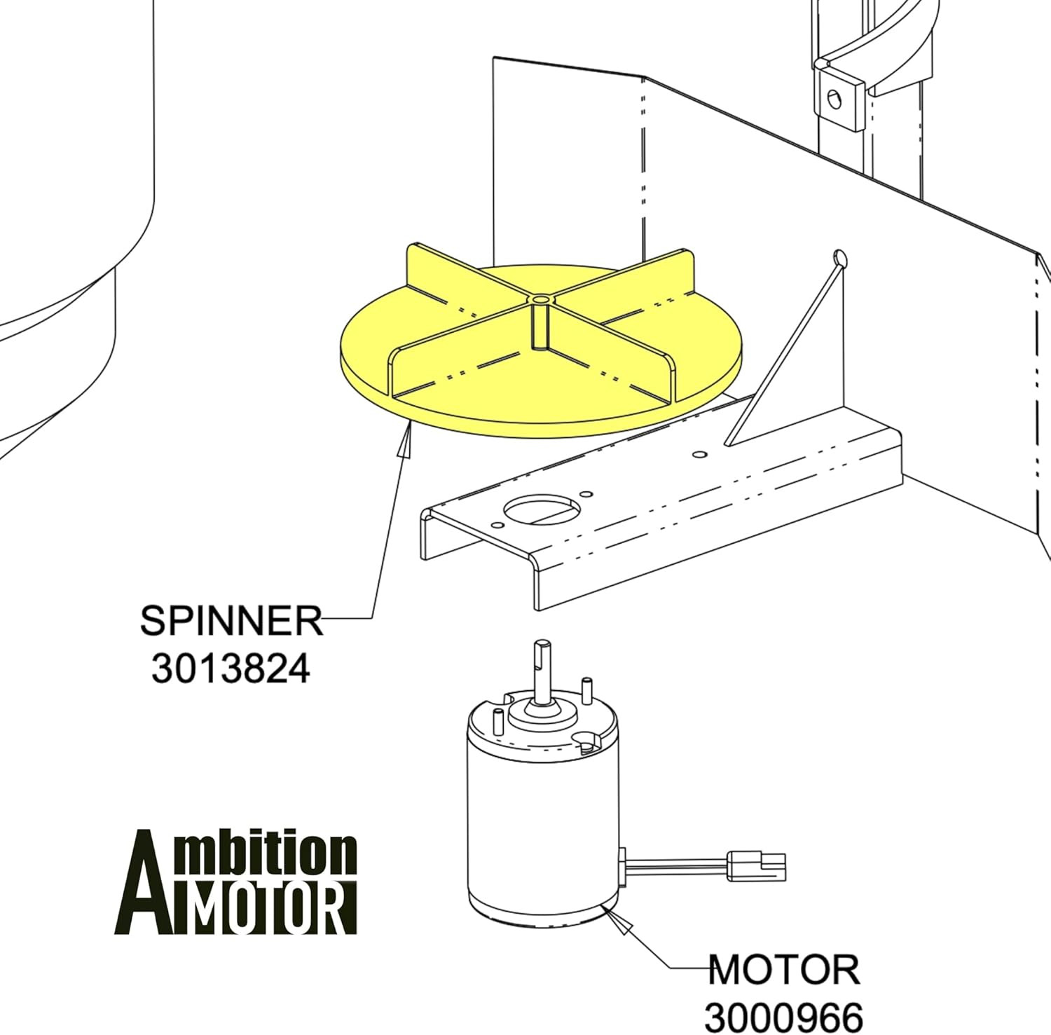 8" Spreader Spinner Disk Replacement Buyers 3013824 for ATVS15A UTVS16 with Set