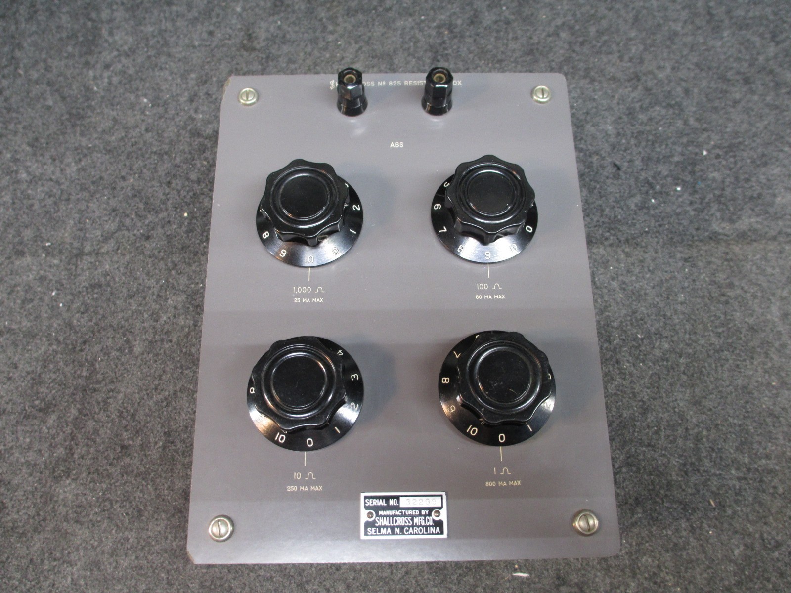 Shallcross 825 4-Dial Decade Resistance Calibrator Box