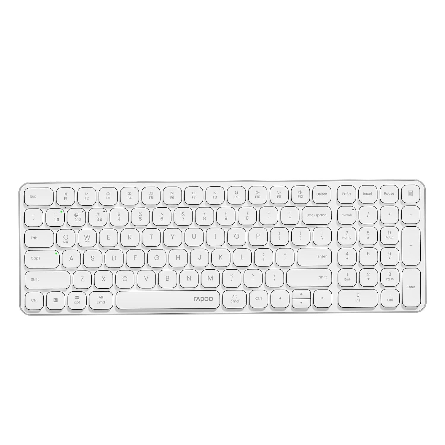 Rapoo E9350L Slim Wireless Keyboard Compatible with Mac Windows PC White