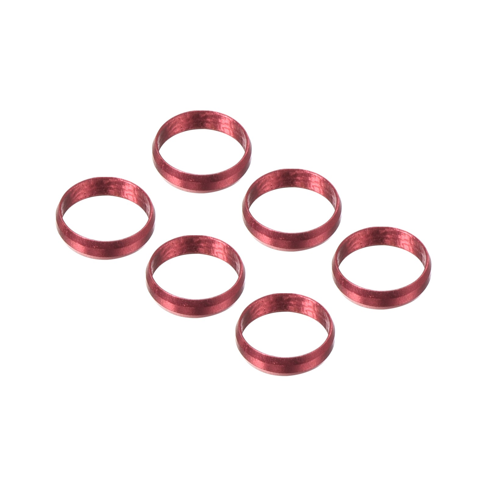 Dart Shaft Rings, Aluminum Dart O-Ring Accessories - 6 Pack (Red)