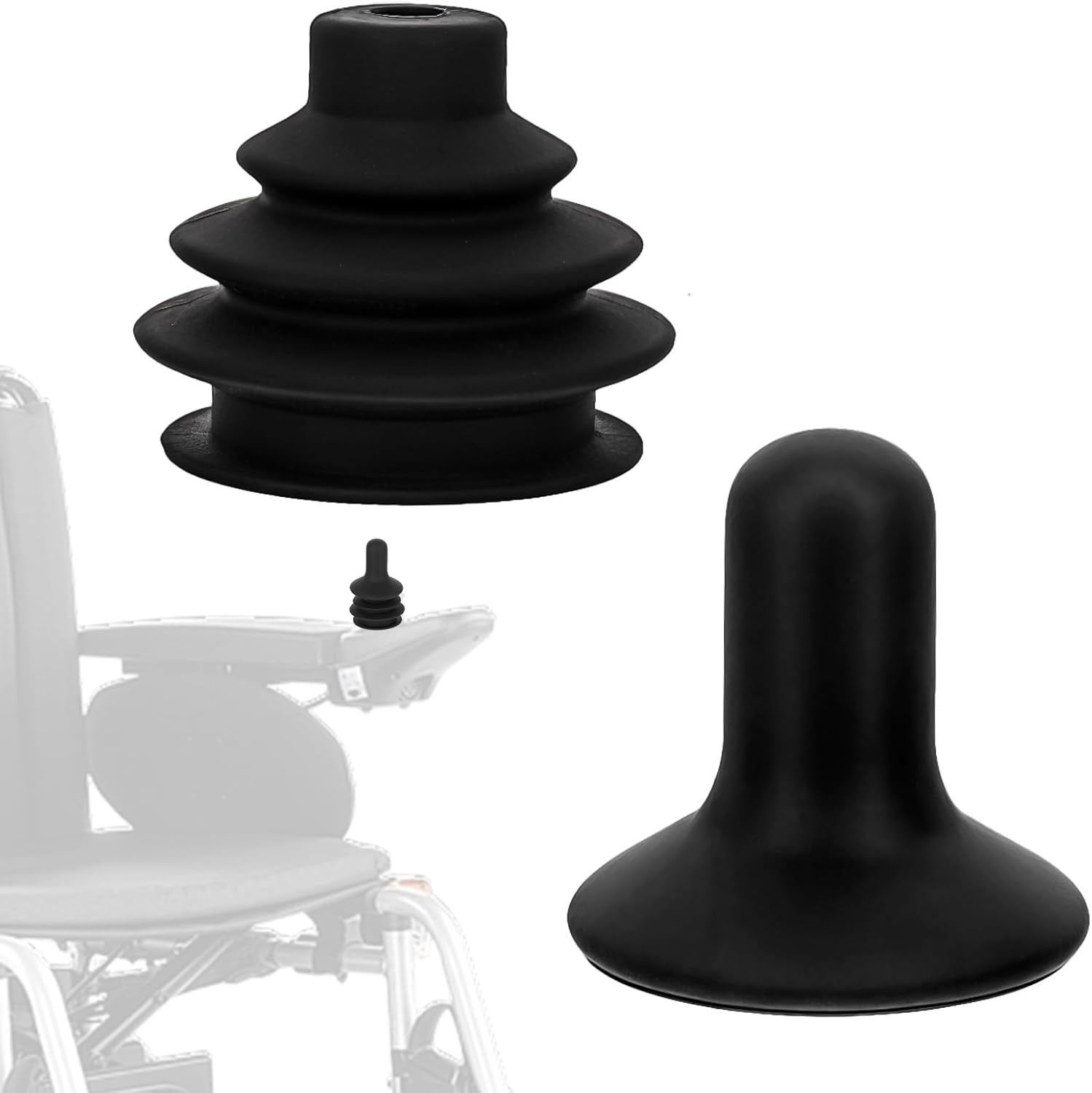 1 Set Controller Knob and Gaiter for Electric Wheelchairs, Universal Silicone Wh