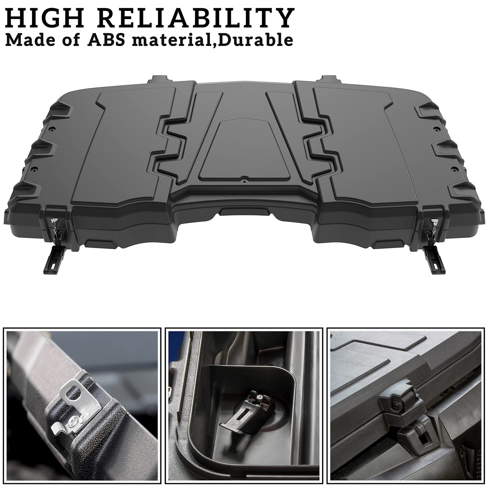 SAUTVS Front Storage Box for Sportsman 2009-2024, Lockable Front Cargo Box for