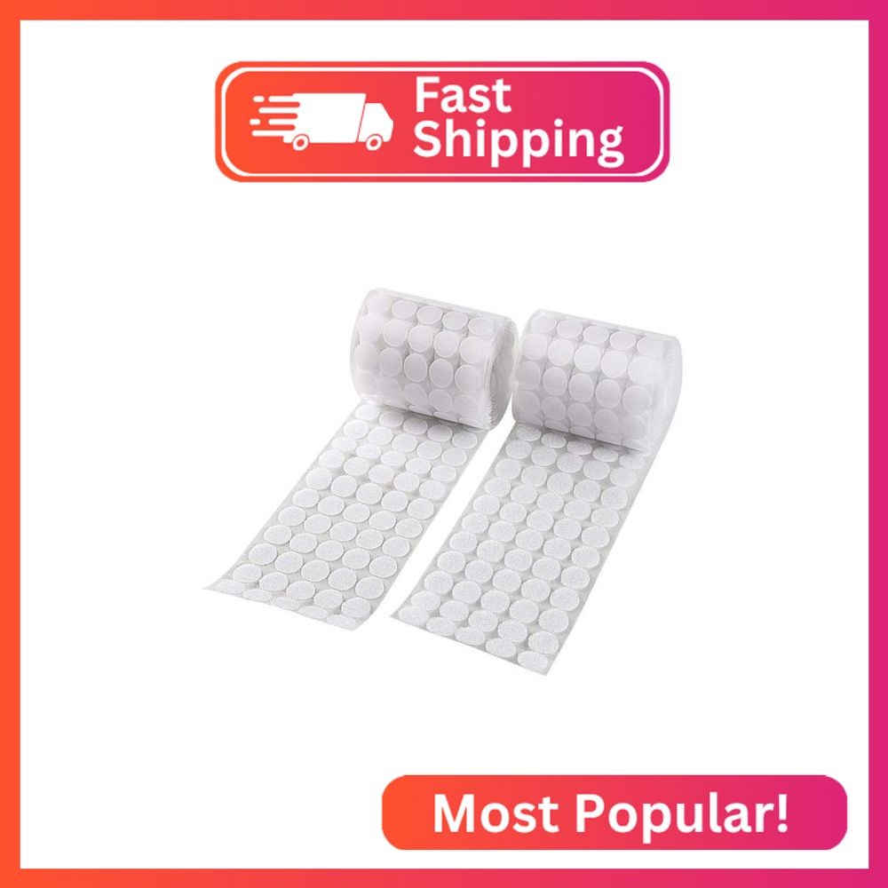 1000pcs Hook and Loop Dots 3/4 in Diameter Sticky Back Dots Heavy Duty Self Adhe