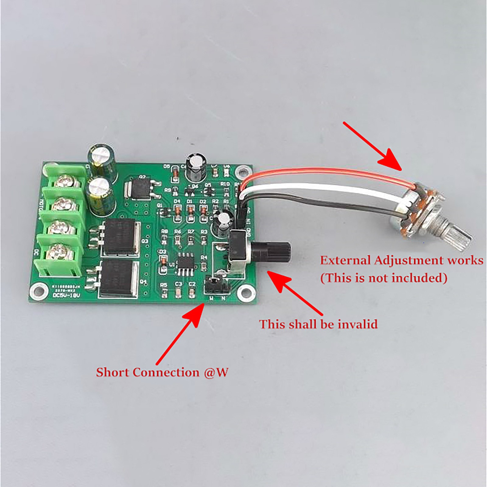 DC 5-18V 12A PWM Motor Speed Controller Board Module Adjustment Potentiometer E