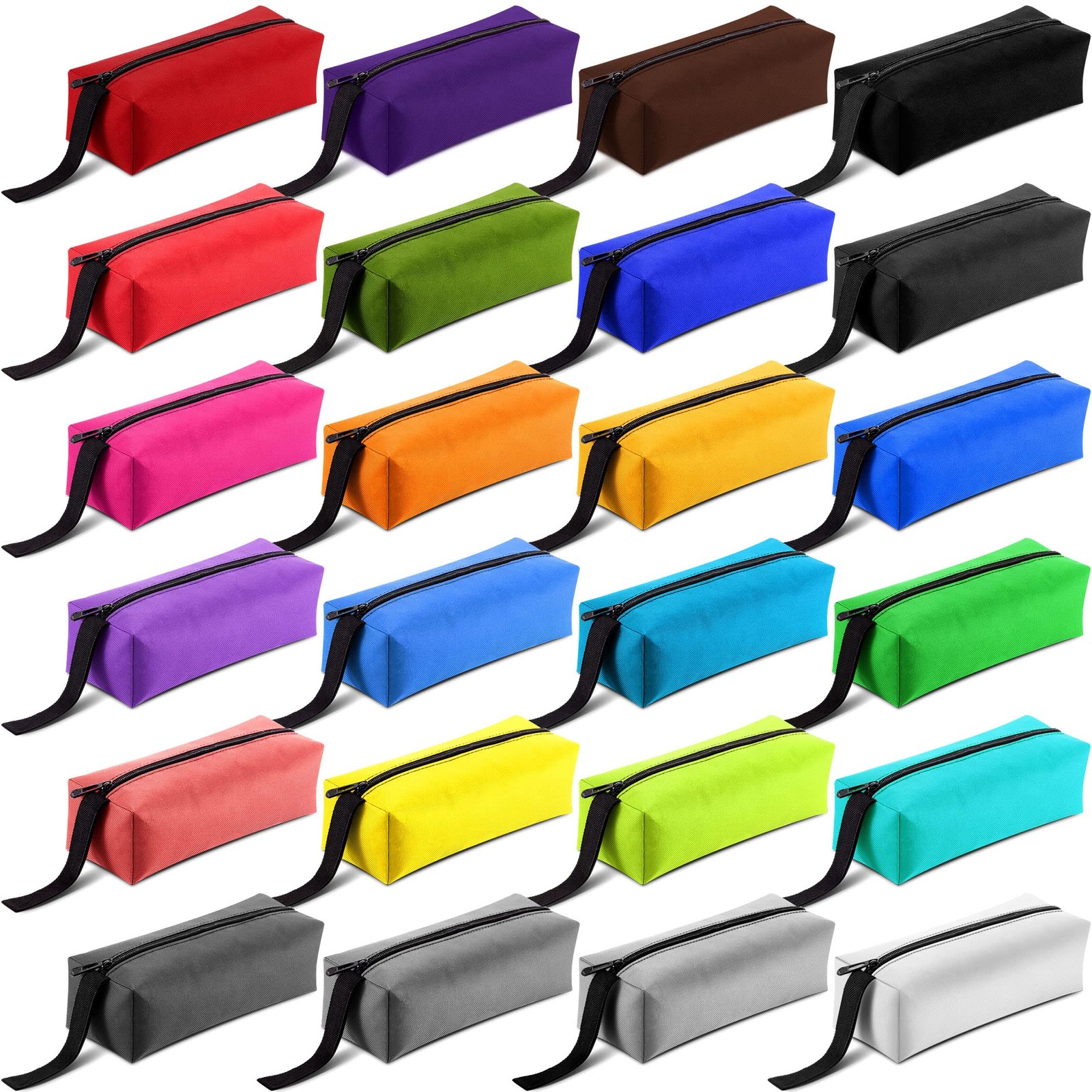 24 Pcs Small Tool Bag Pouch Zipper Heavy Duty Zipper Tool Pouch Waterproof Fa...