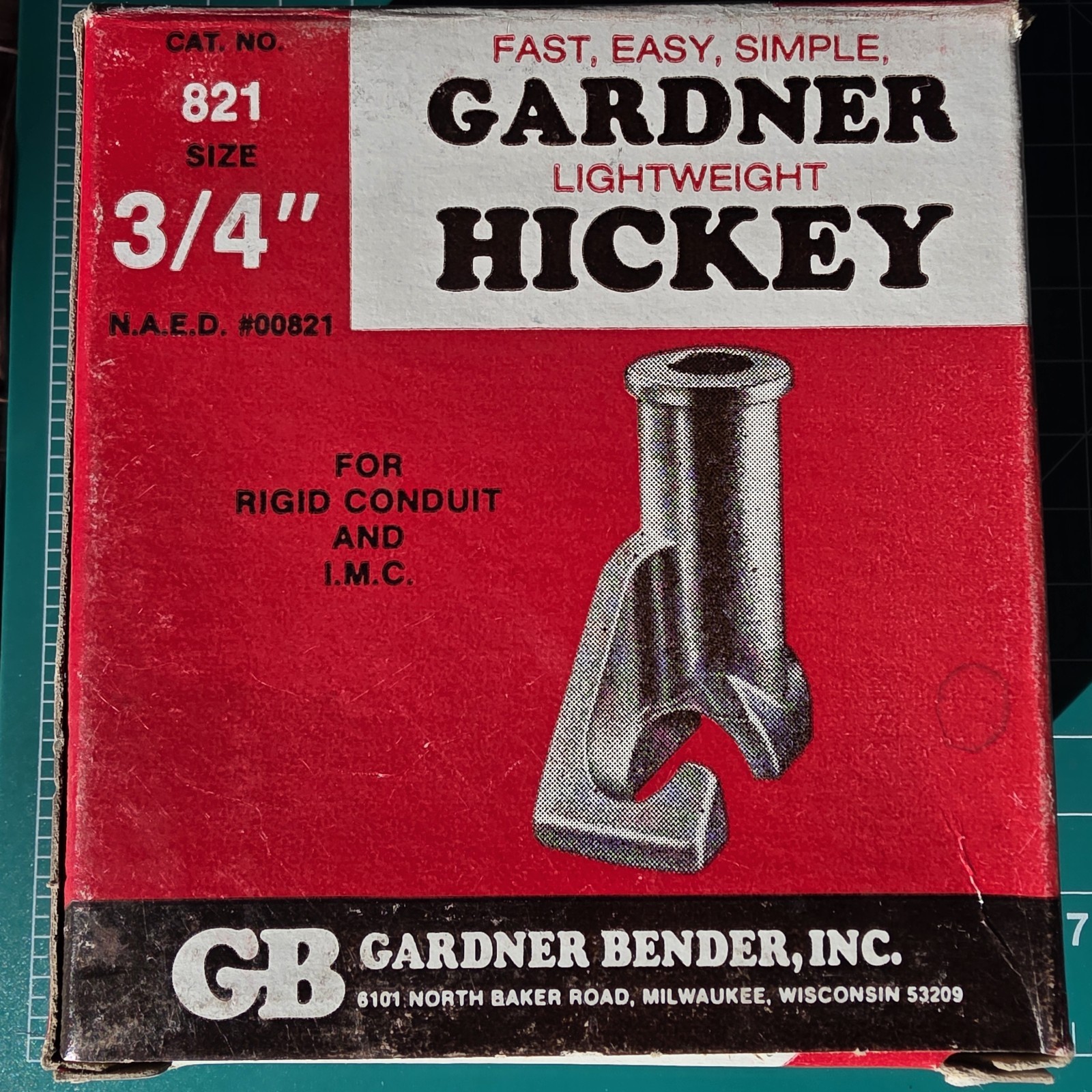 GARDNER RIGID 821 HICKEY BENDER HEAD. SIZE 3/4