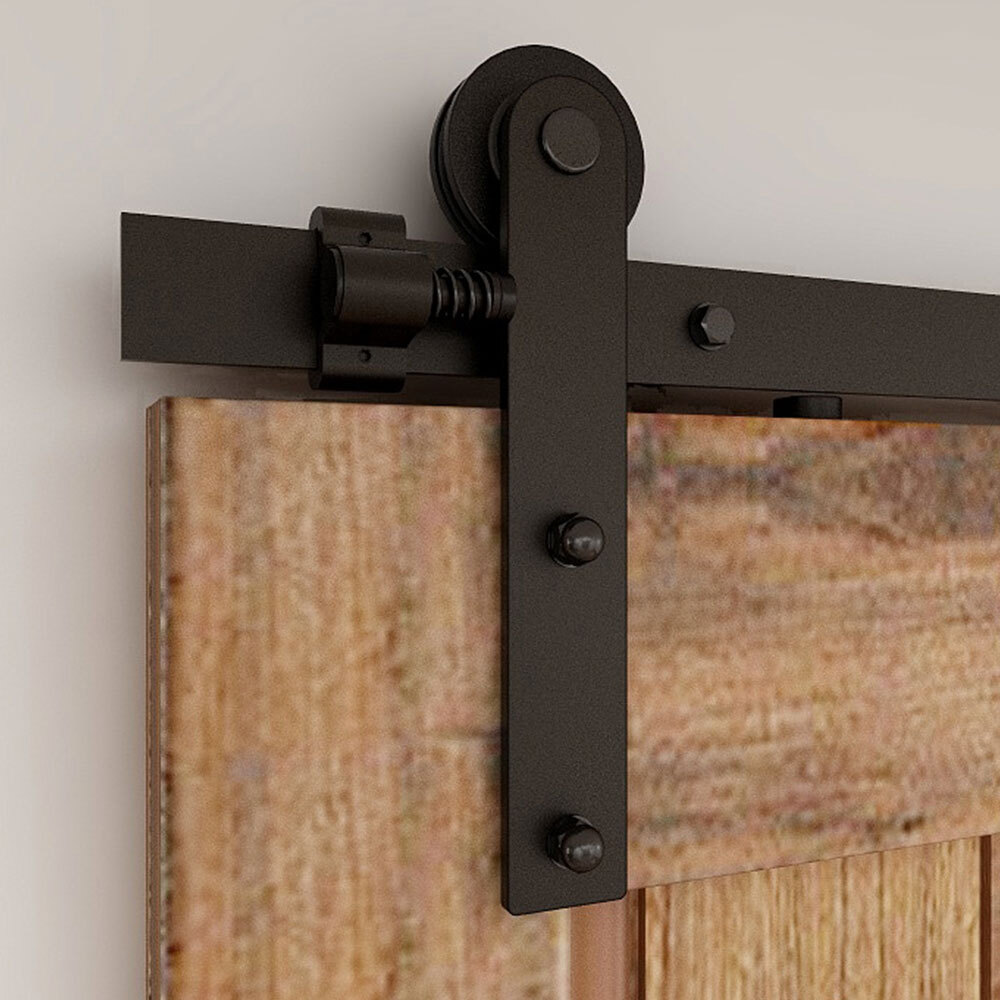 5-20FT Sliding Barn Door Hardware Roller Track Kit for Single Double Door