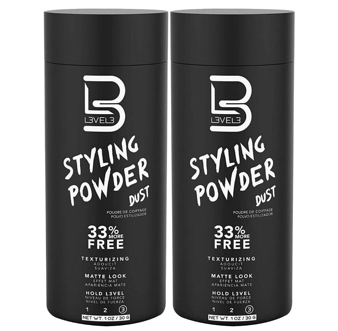 L3VEL3 Styling Powder Dust /Texturizing/Matte Look/Hold Level 3 -2PACK