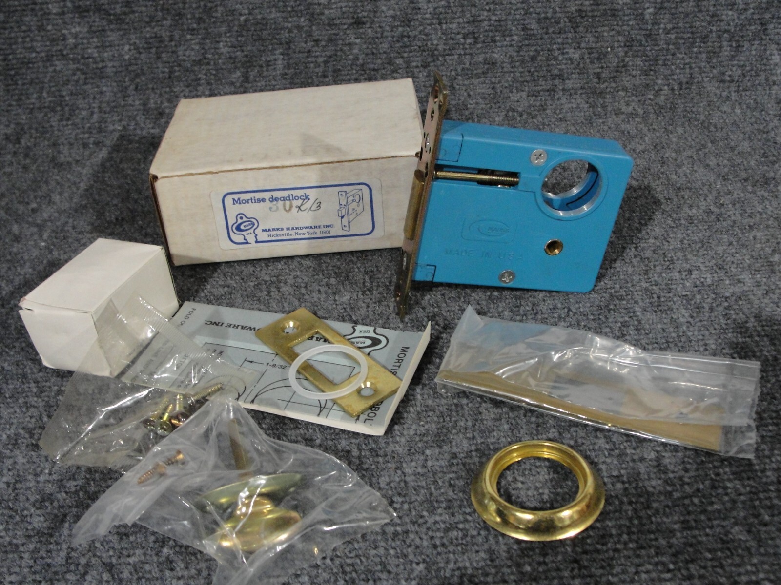 Marks 3/4" Diameter Turnpiece Mortise Deadlock 30 With Cylinder & Keys