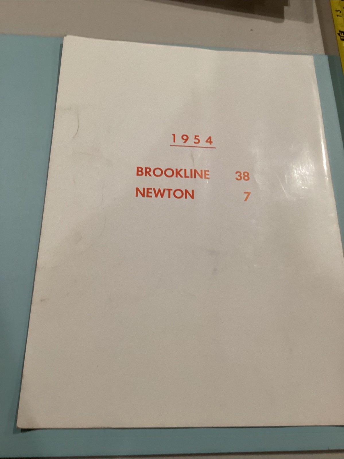 1954 Harry Downes Brookline HS Appreciation Dinner Program Swede Nelson Coll