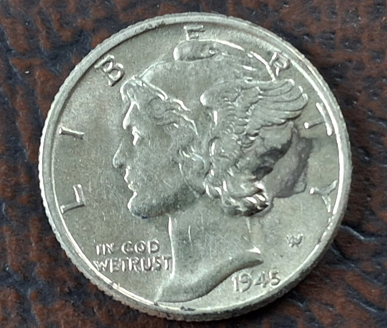 1945 P Mercury Silver Dime *UNCIRCULATED* MS  FSB