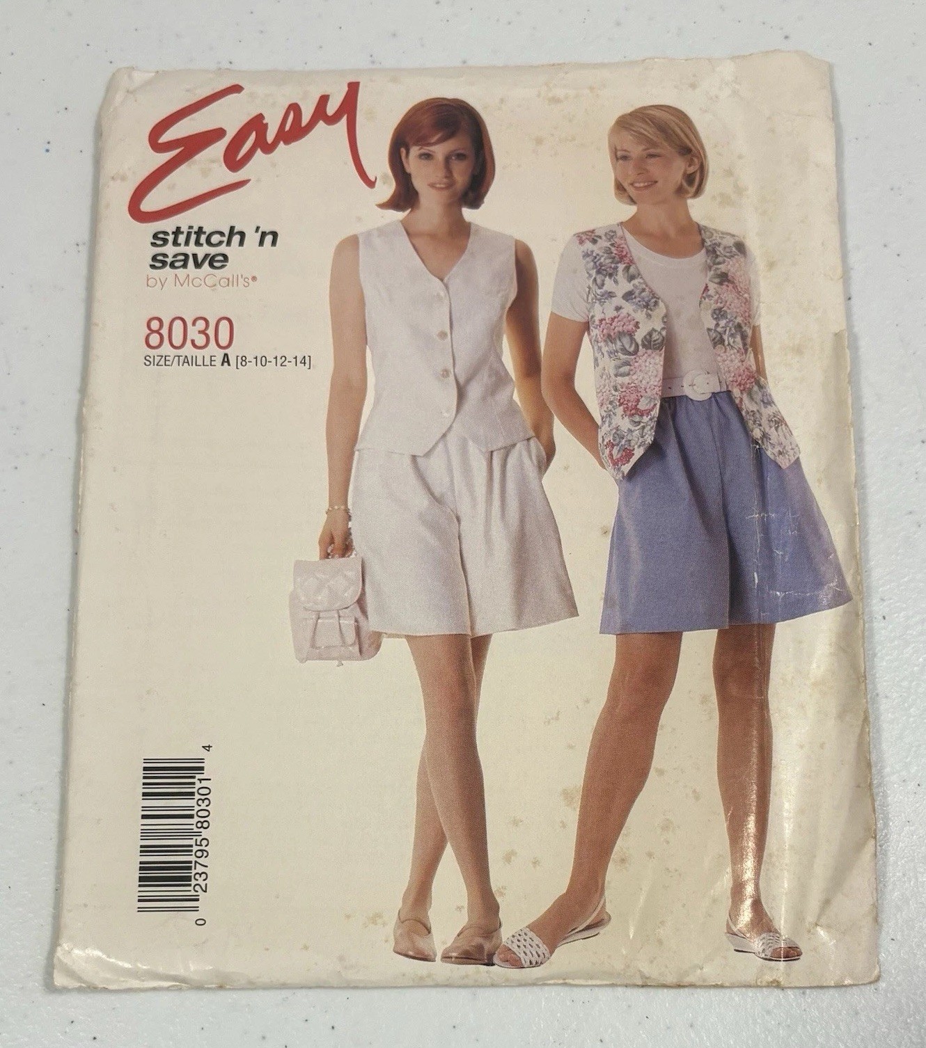 Easy Stitch 'n Save 8030 Size 8-14 Women’s Vest & Shorts