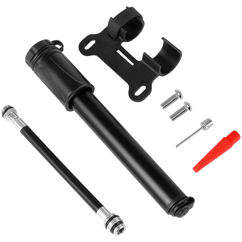 Aluminum Alloy Hand Pump 120PSI for Bicycles with Attached Hose and Dual Valves