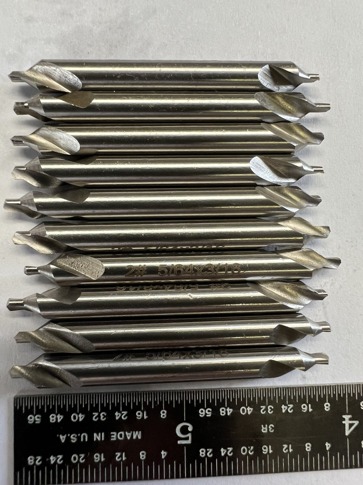 20pcs M2 HSS #2 center drills 5/64x3/16x1-7/8" #530-200