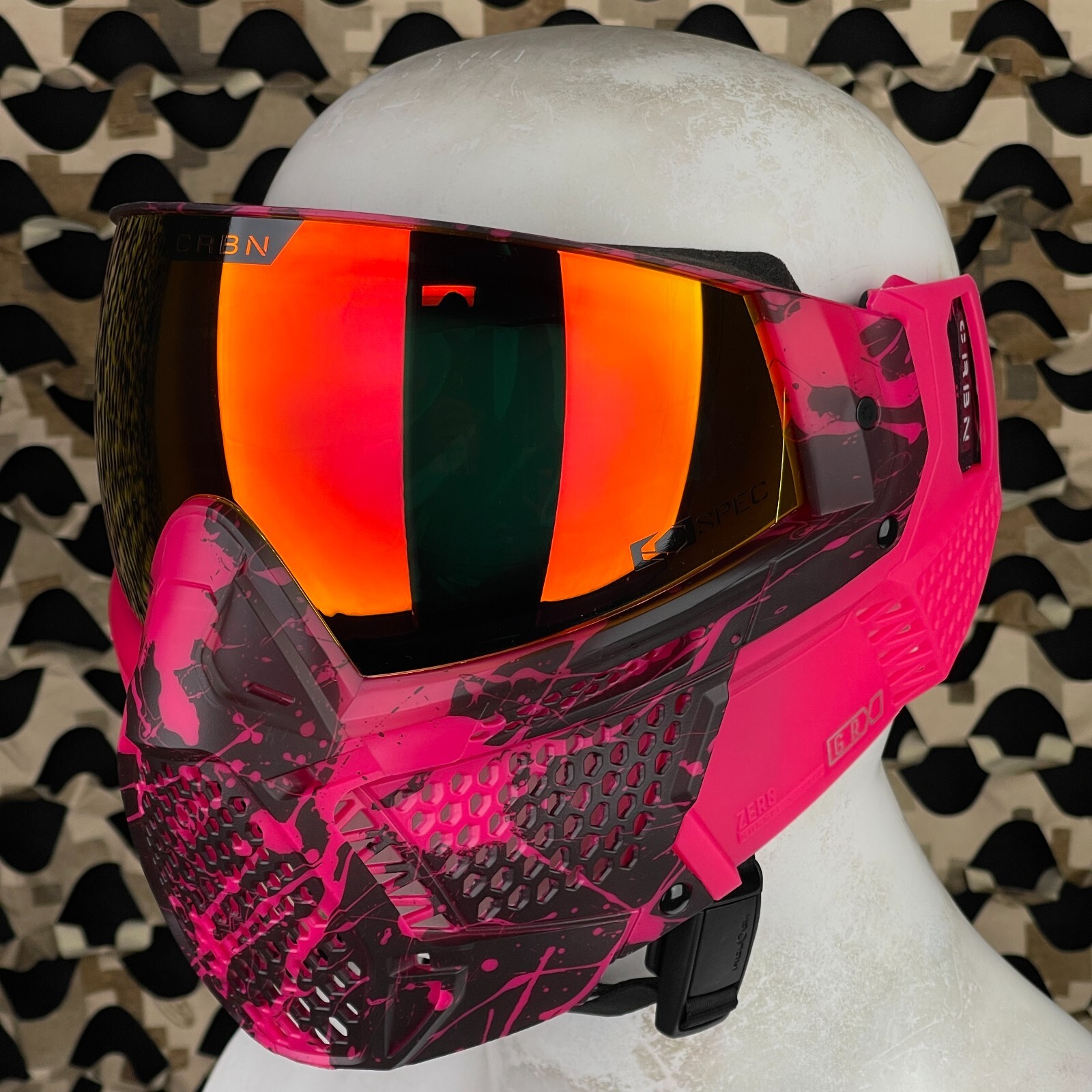 NEW Carbon CRBN Zero GRX Paintball Mask (More Coverage) - Splat Fuchsia