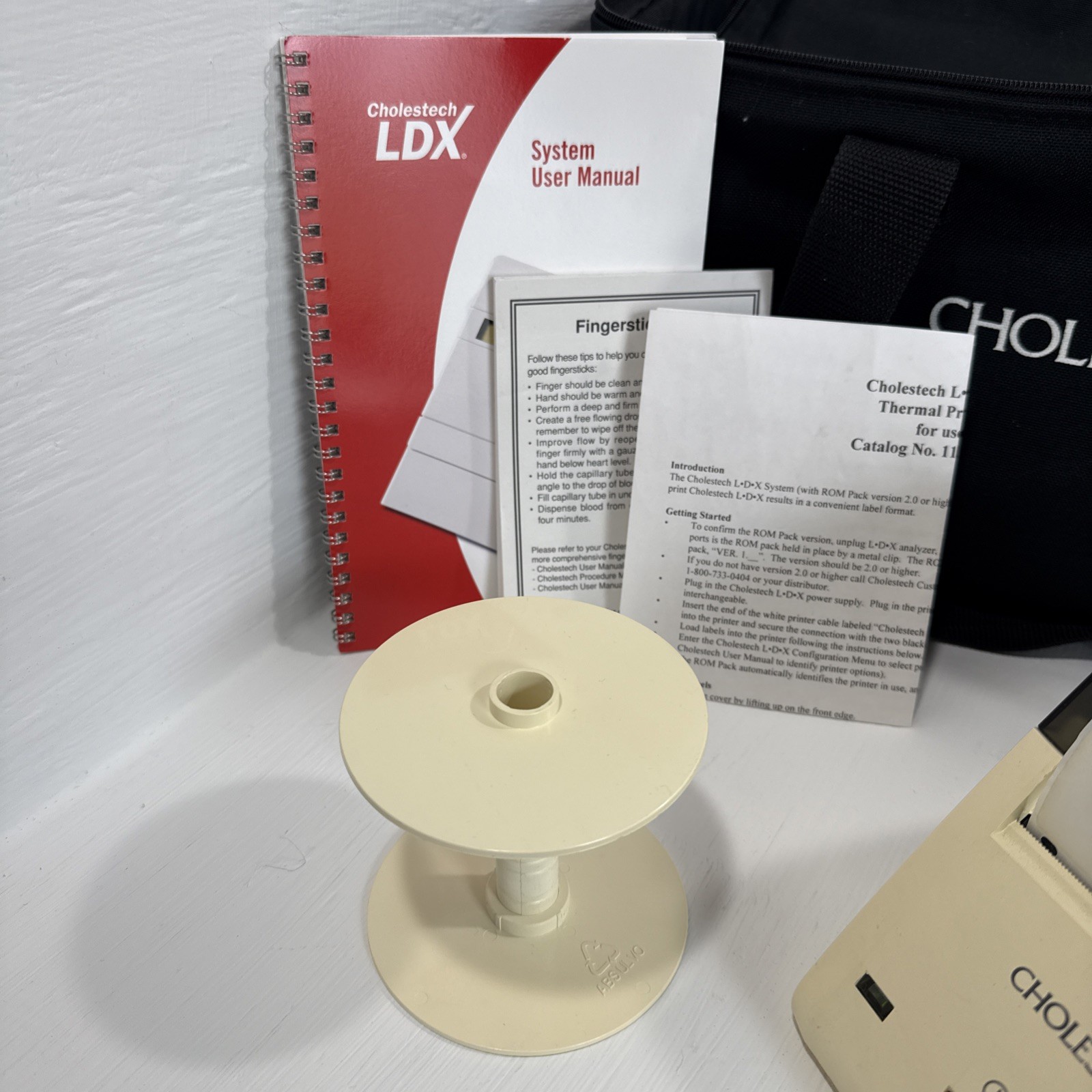 Cholestech LDX Analyzer 021 11239 w Printer SKGGS003, Power Cords, Case (TESTED)