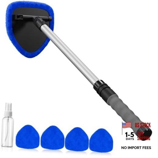 Windshield Cleaning Tool, Car Window Cleaner Windshield Cleaner with 4 Blue