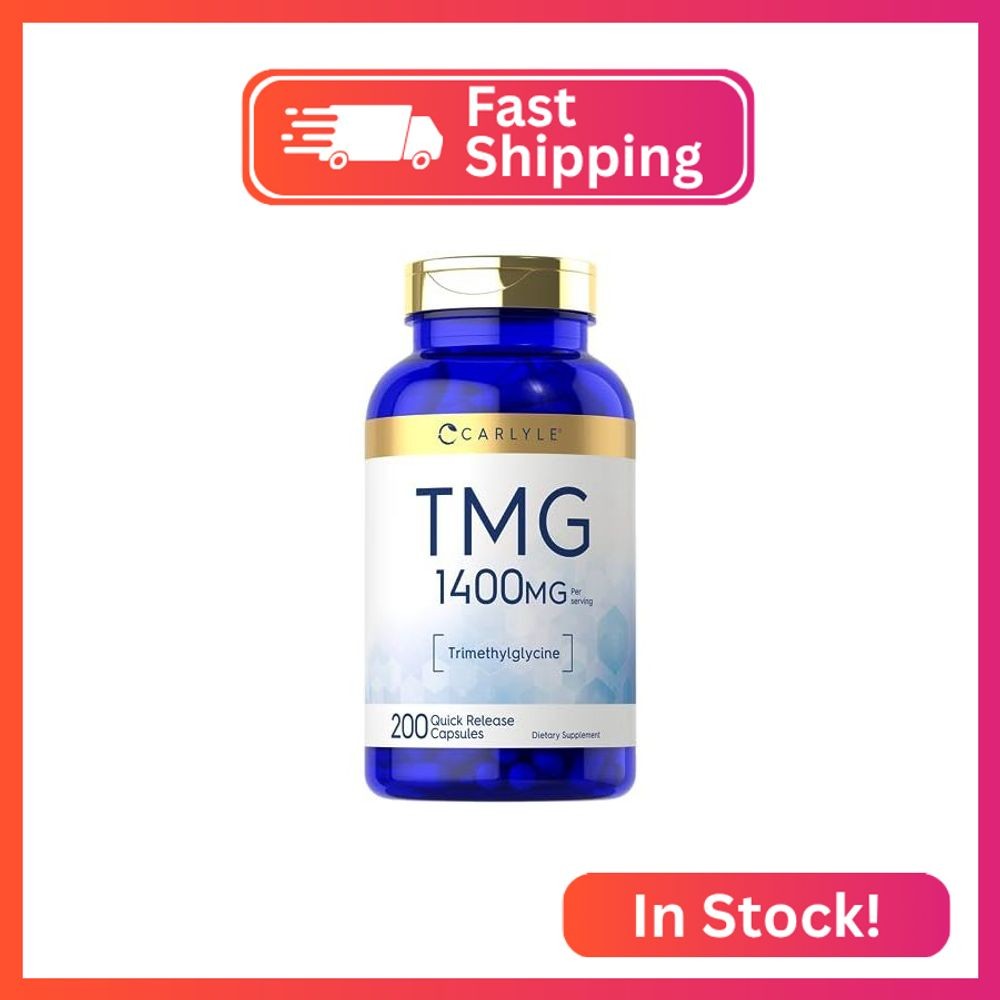 Carlyle TMG Supplement | 1400mg | 200 Trimethylglycine Quick Release Capsules |