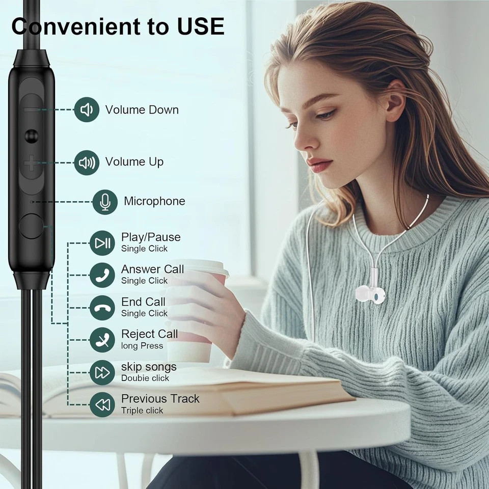 USB C Samsung Headphones Wired for Samsung Galaxy S25 Edge S24 Ultra S23 S22 S21