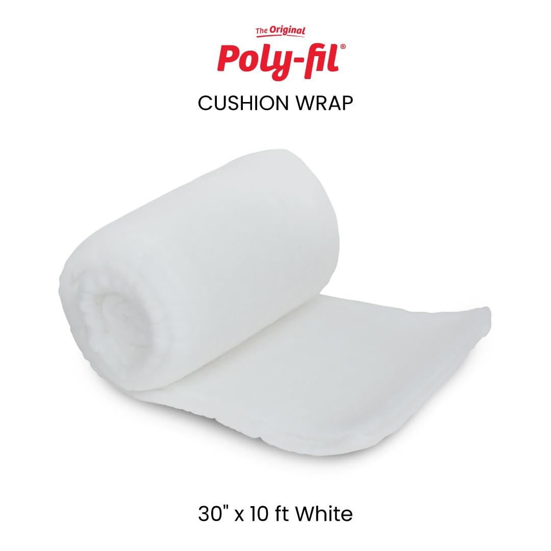 Fairfield Cushion Wrap, 100% Bonded Polyester Batting for Upholstery, DIY, Ho...