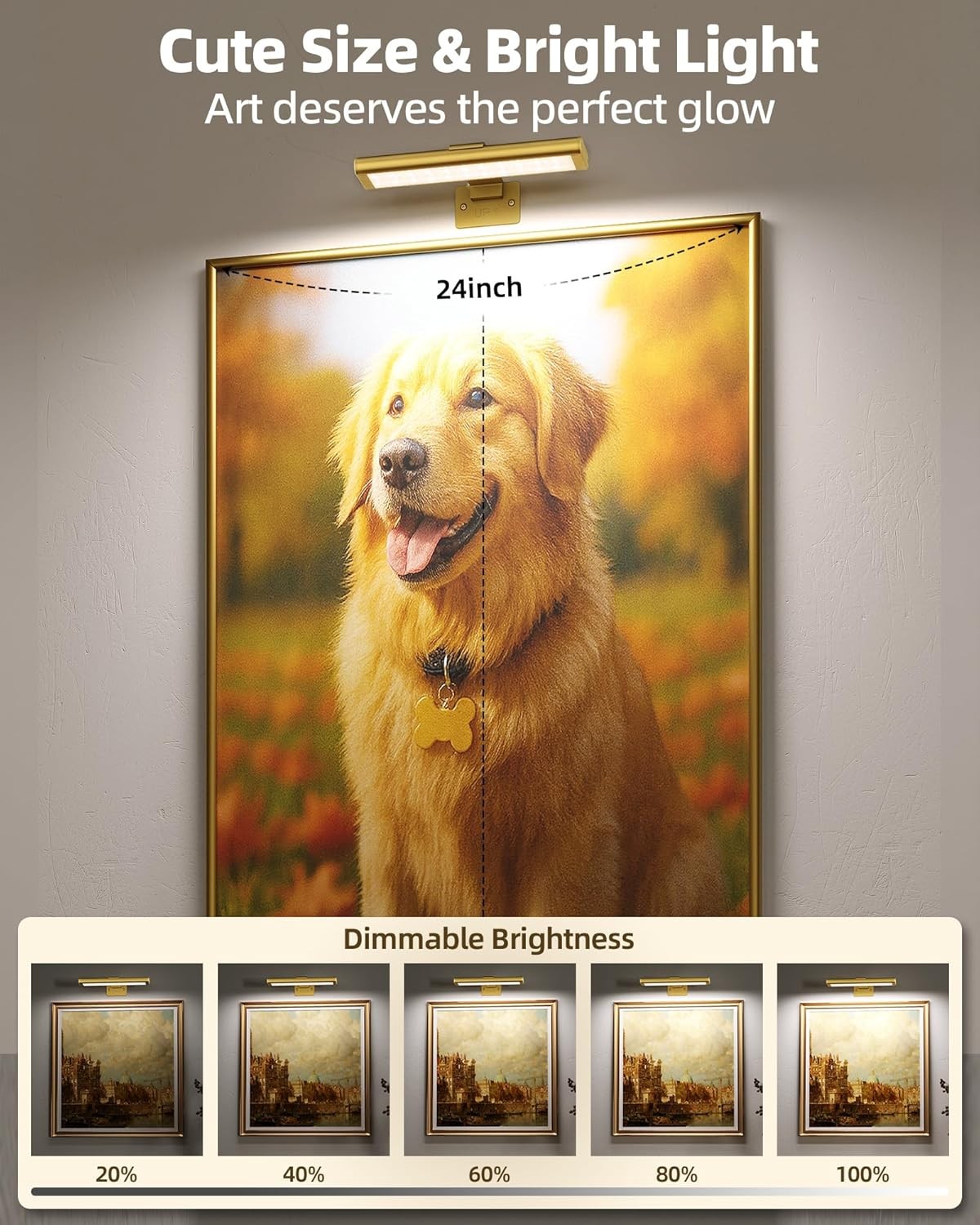 3 Wireless Picture Light for Wall: 8" Rechargeable Art Light with Remote & Timer