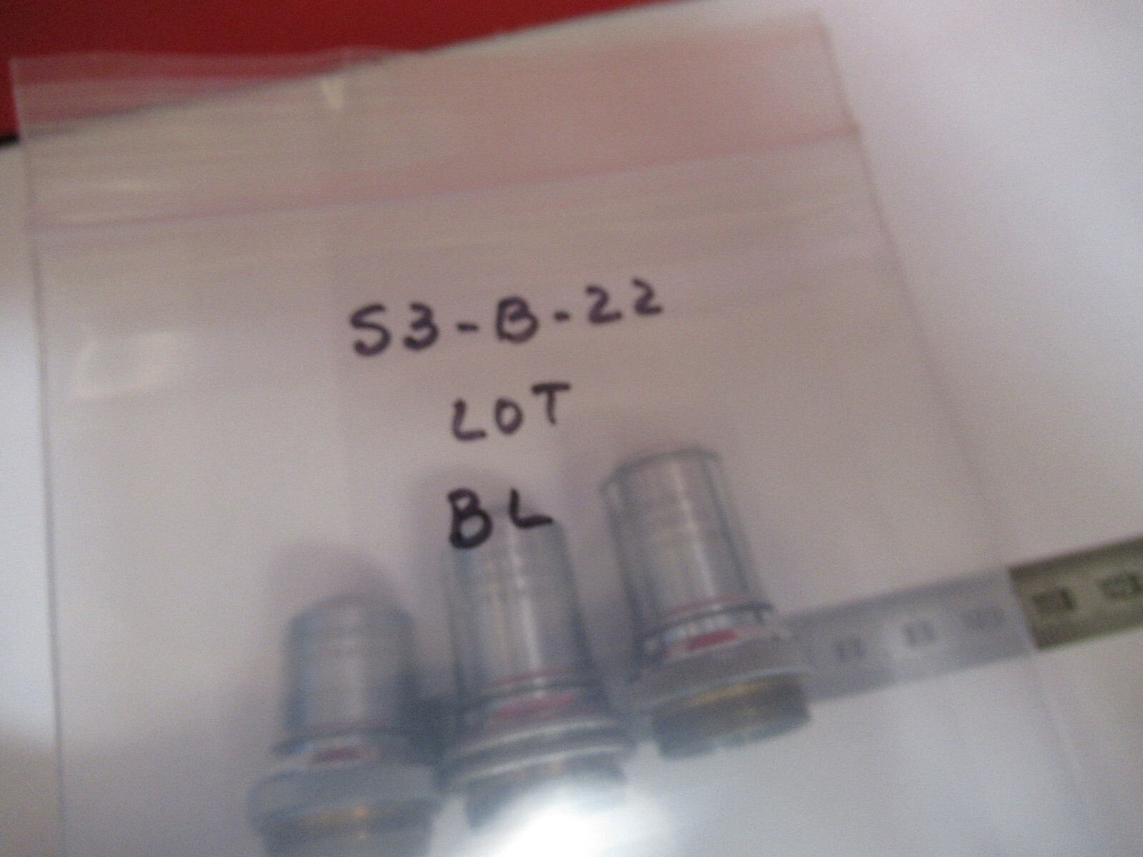 LOT 3ea OBJECTIVE BAUSCH LOMB VINTAGE MICROSCOPE PART AS PICTURED S3-B-22