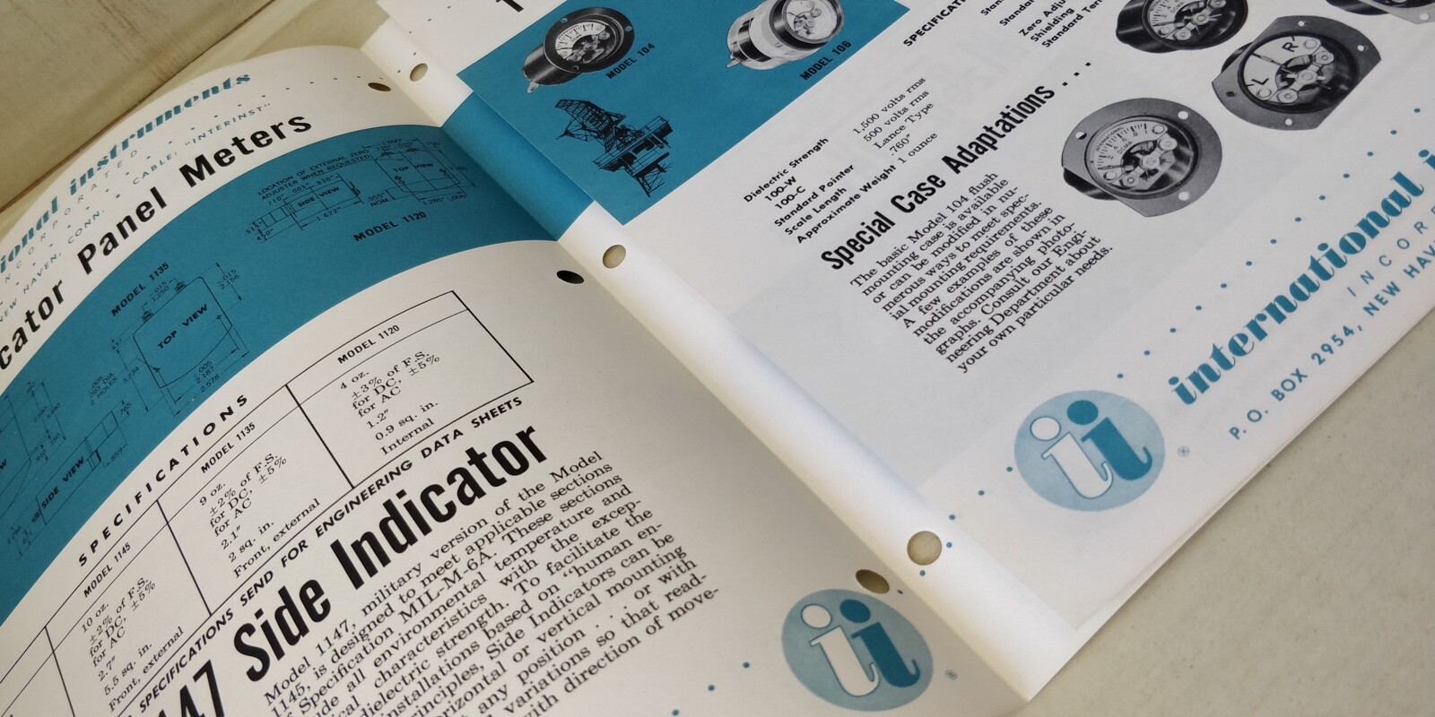 1950s International Instruments ~ Side Indicator Panel Meters ~ MINI Catalog