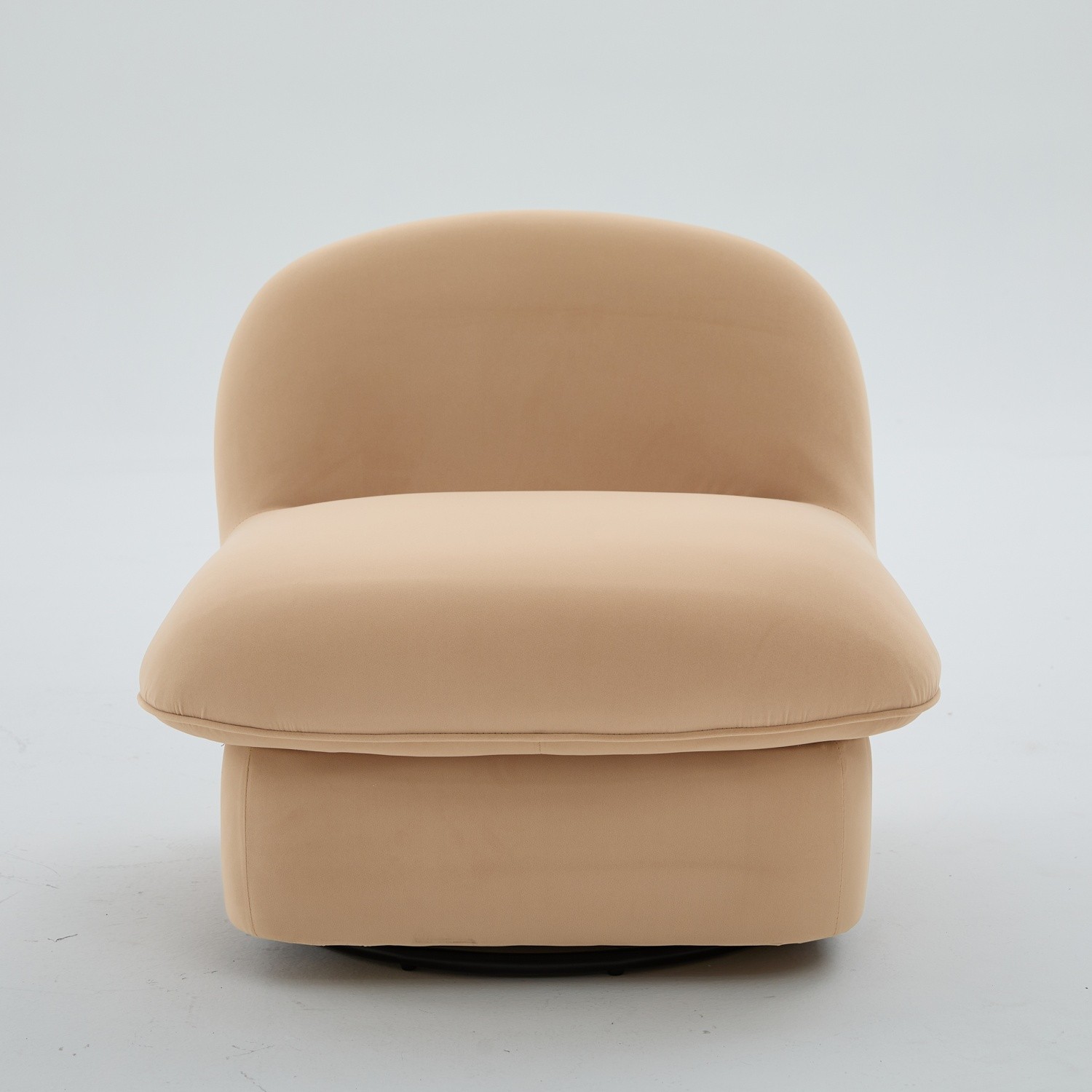 Velvet 360° Swivel Accent Chair Modern Armless Lounge Chair for Living Room