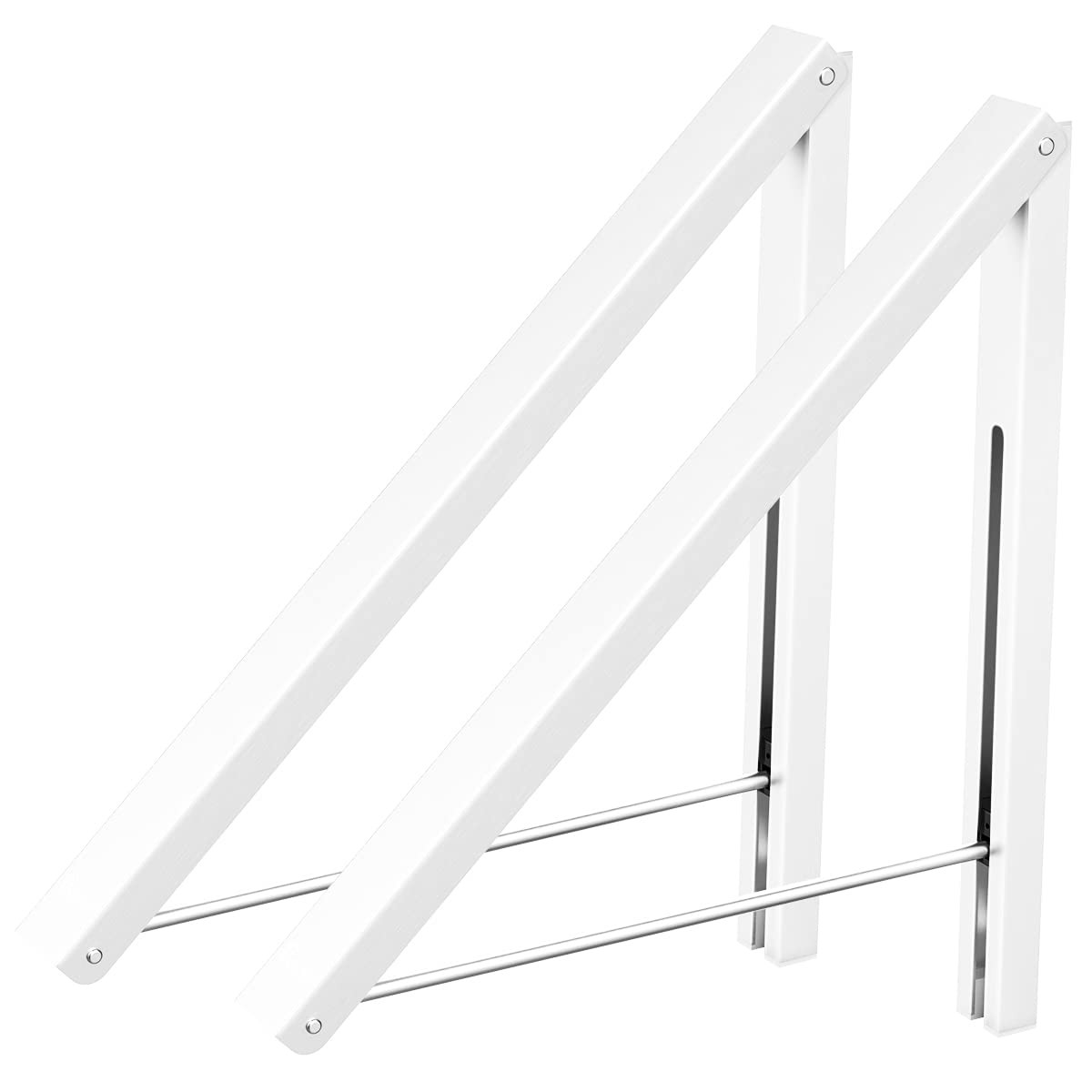 Drying Rack Wall Mounted Clothes Hanger Folding Wall Coat Racks Aluminum Home...