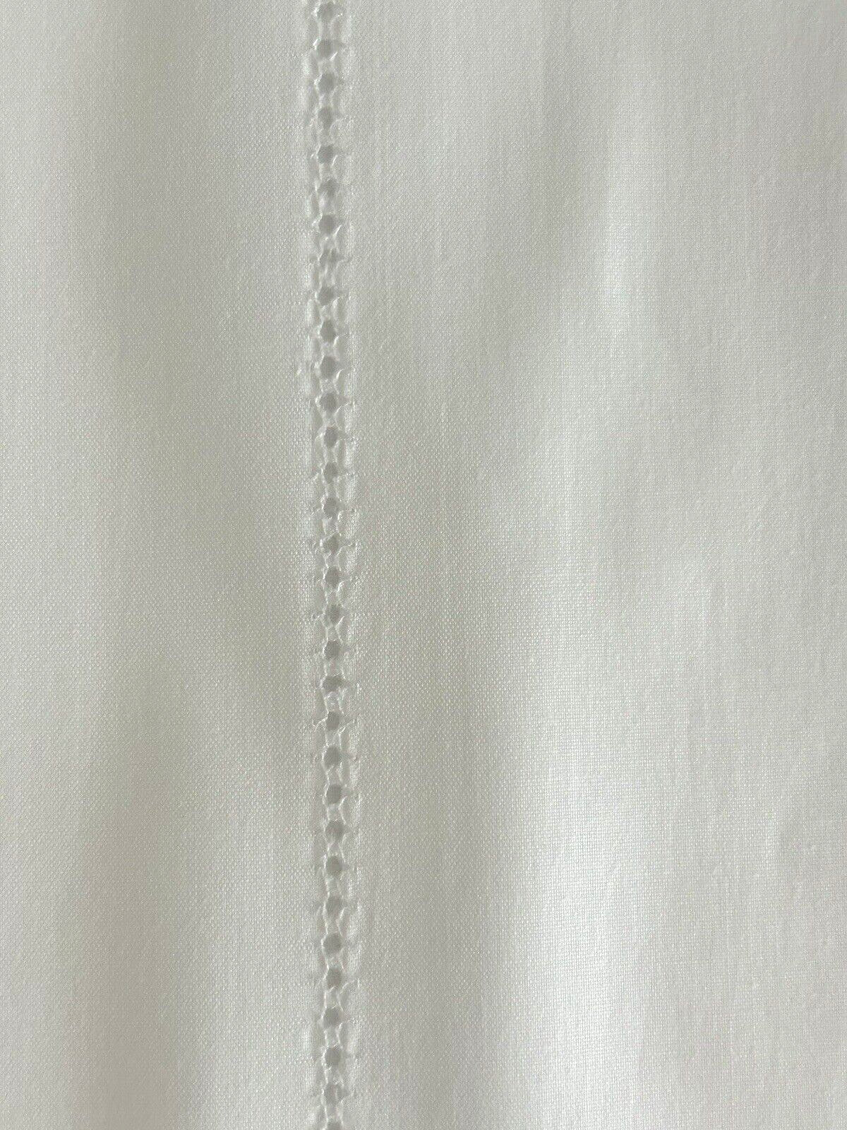 Sferra Leonardo King Sheet Set White Cotton Percale