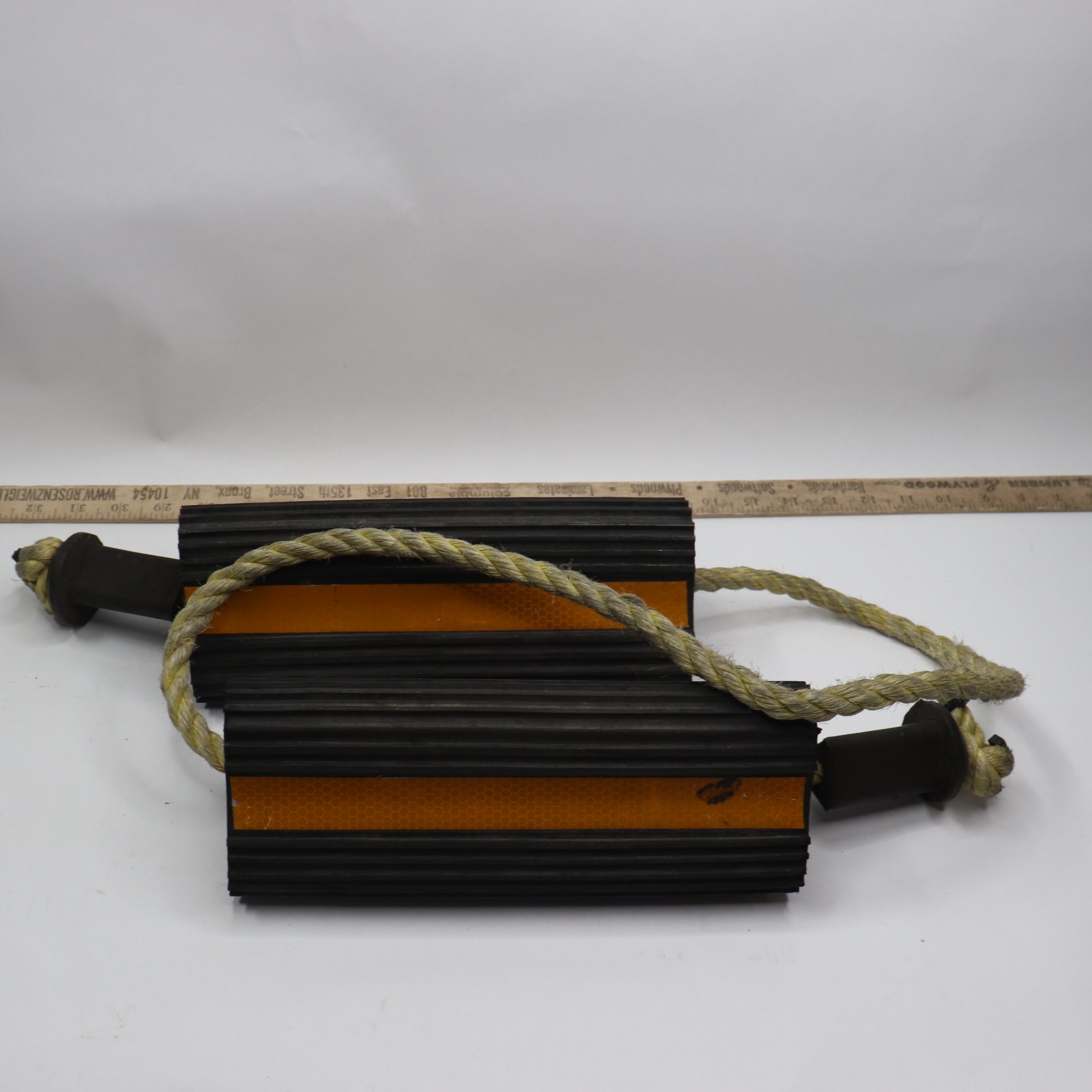Helicopter Wheel Chock Rubber PP Black/Orange 10" x 4"
