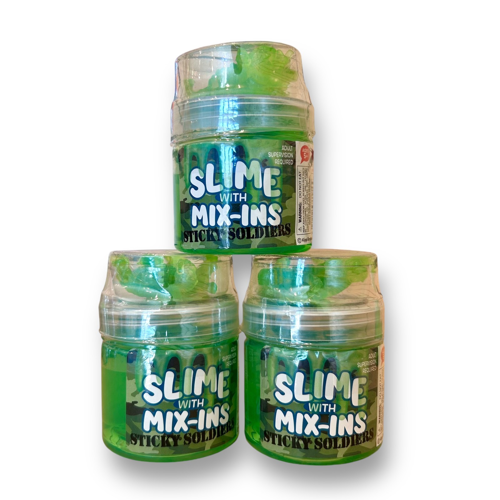 NEW! Green Slime Mix-Ins Puddy with Toy Soldier Surprise Inside