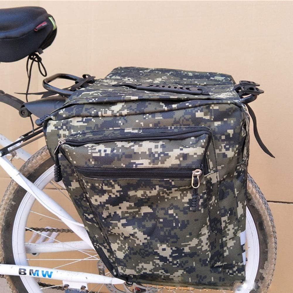 Camo Pannier Bag, Water Resistant Bike Trunk Bag Bicycle Panniers Rear Rack B...