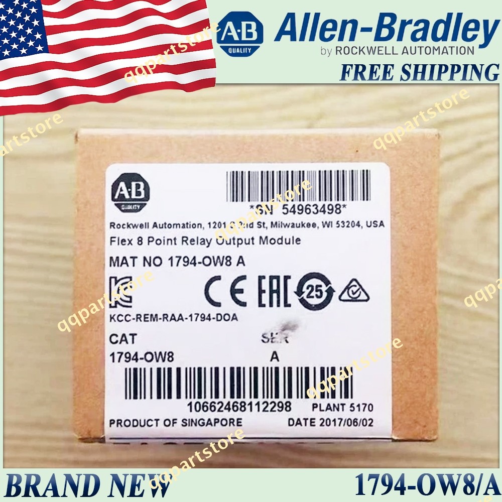 New Sealed AB 1794-OW8/A Flex 8 Point Relay Output Module 1794OW8 serA Free Ship