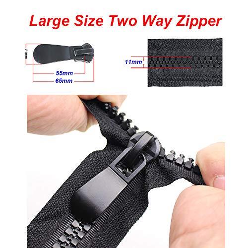 #15 Super Large Two Way Separating Plastic Zippers for Sewing, Parka, 30"