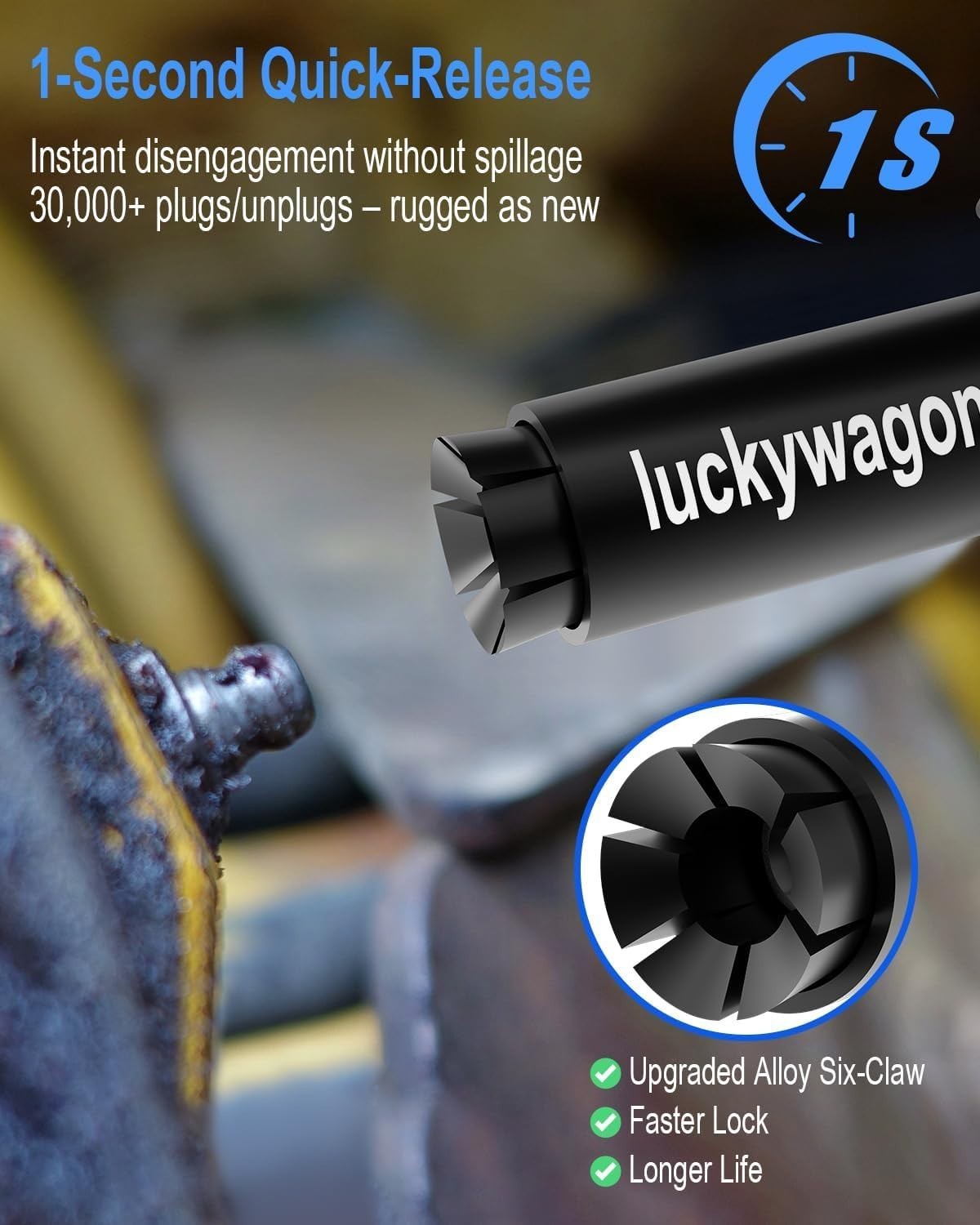 Grease Gun Coupler Black Leakproof - 1 PC