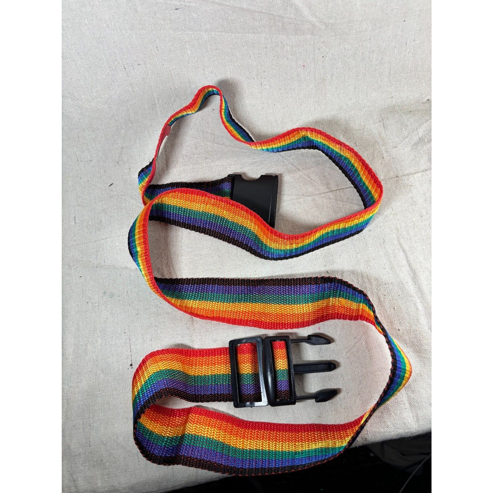 Rainbow Luggage Strap Adjustable to 60"x2" Plastic Buckle