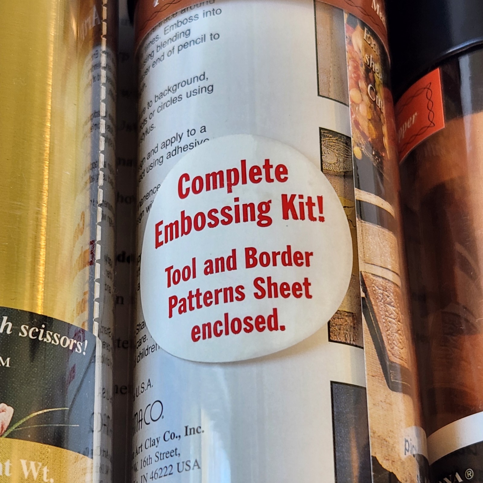 Bundle ArtEmboss Craft Medium Copper Embossin Kit 9.25 x 12 Metal Tool Pattern